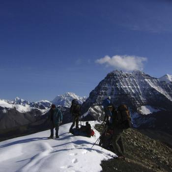 Ridge of mt. Andrus on Pyramid Peal route, Wrangell St. Elias National Park , Alaska