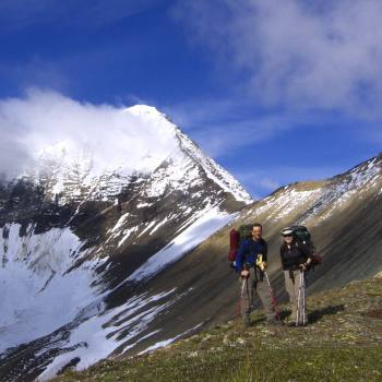 Andrus ridgeline on Pyramid Peak route, Wrangell St. Elias National Park , Alaska