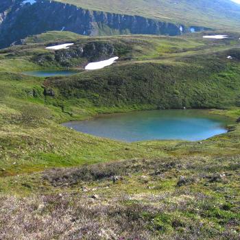 tent at lake Steamboat Hills Wrangell St Elias Park, Alaska