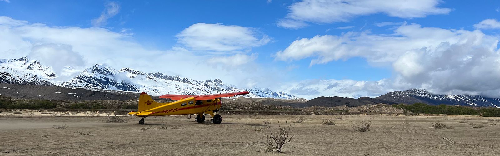 Airstrip at Fan Glacier in Wrangell St. Elias National Park