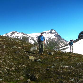 Hiking at Fan Glacier, Wrangell St. Elias National Park, Alaska