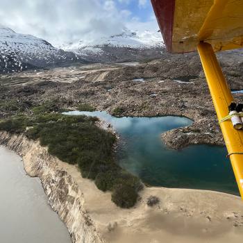 Fan Glacier from the air, Wrangell St. Elias National Park, Alaska