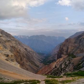 Down gorge on Goat Trail, Wrangell St. Elias National Park, Alaska