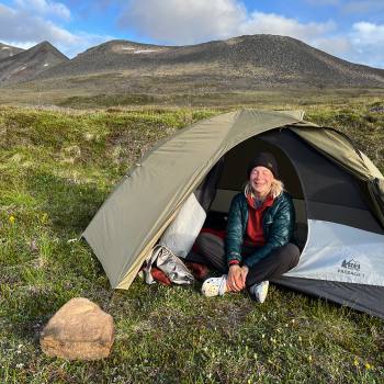 Guide on Sanford Plateau, Wrangell St. Elias Ntl. Park, Alaska